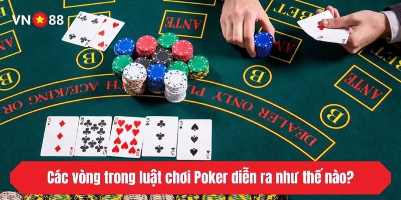 Các vòng trong luật chơi Poker diễn ra như thế nào?